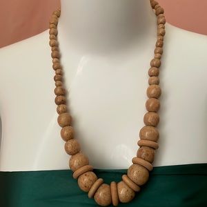 Bohemian Wooden Beaded Necklace